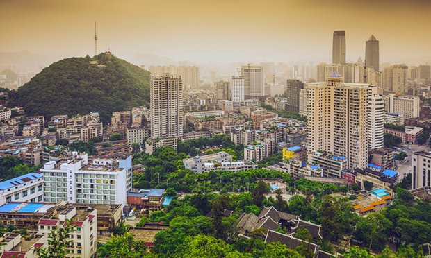 A boom in telecommunications businesses – including the arrival of e-commerce giant Alibaba – has transformed once-sleepy Guiyang. Photograph: Alamy