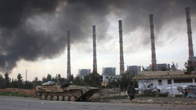 Government forces recently retook a power plant in Aleppo province from Islamic State militants.
