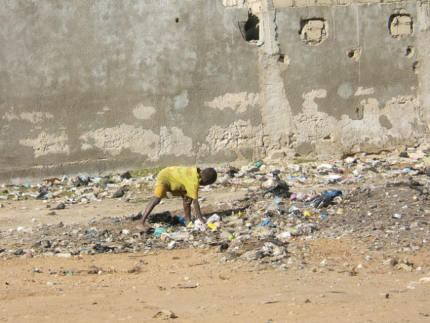 A child at a lead-contaminated site. Credit: Blacksmith Institute